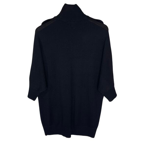 TORY BURCH Women’s Jacinthe Black Merino Wool Turtleneck Sweater Dress - Picture 5 of 5